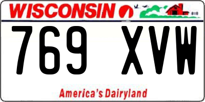 WI license plate 769XVW
