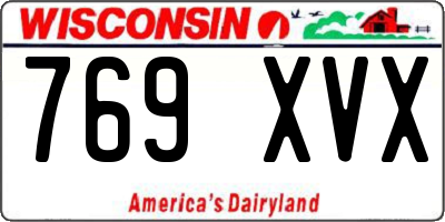 WI license plate 769XVX