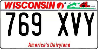 WI license plate 769XVY