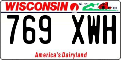 WI license plate 769XWH