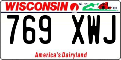 WI license plate 769XWJ