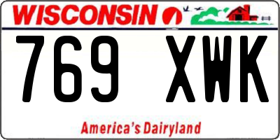 WI license plate 769XWK