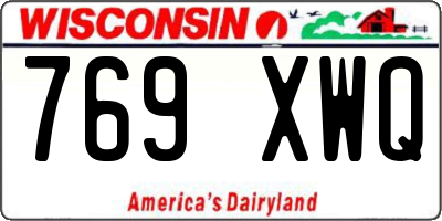 WI license plate 769XWQ
