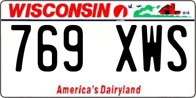 WI license plate 769XWS