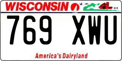 WI license plate 769XWU