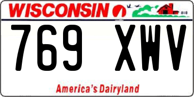 WI license plate 769XWV