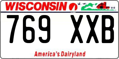 WI license plate 769XXB