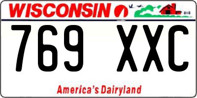 WI license plate 769XXC