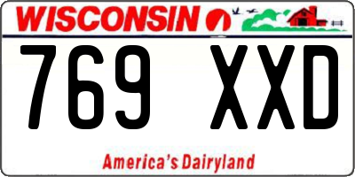 WI license plate 769XXD