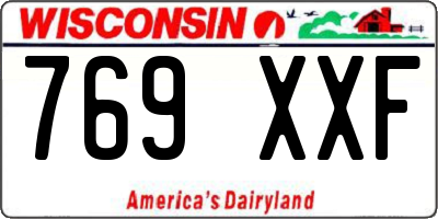 WI license plate 769XXF