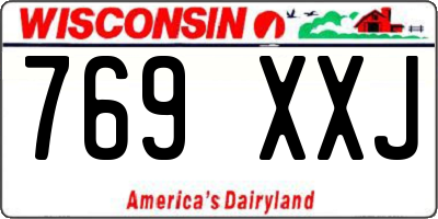 WI license plate 769XXJ