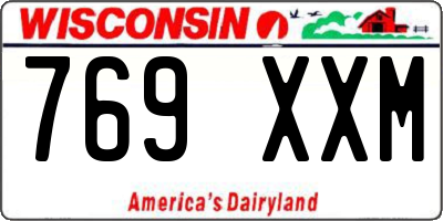 WI license plate 769XXM