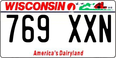 WI license plate 769XXN