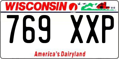 WI license plate 769XXP