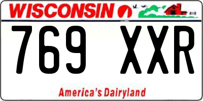 WI license plate 769XXR