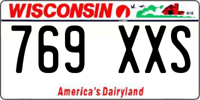 WI license plate 769XXS