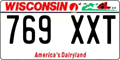 WI license plate 769XXT