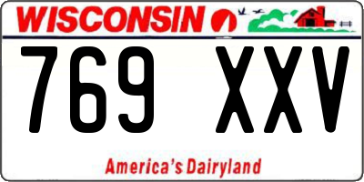 WI license plate 769XXV