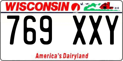 WI license plate 769XXY