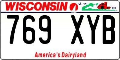 WI license plate 769XYB
