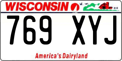 WI license plate 769XYJ