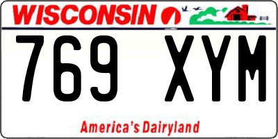 WI license plate 769XYM