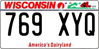 WI license plate 769XYQ