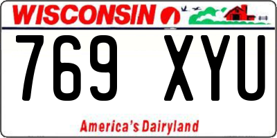 WI license plate 769XYU