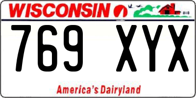 WI license plate 769XYX