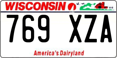 WI license plate 769XZA