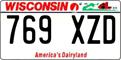 WI license plate 769XZD