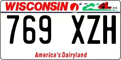 WI license plate 769XZH