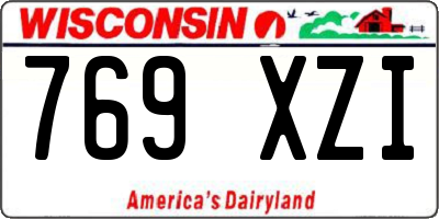 WI license plate 769XZI