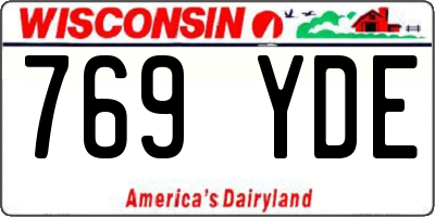 WI license plate 769YDE