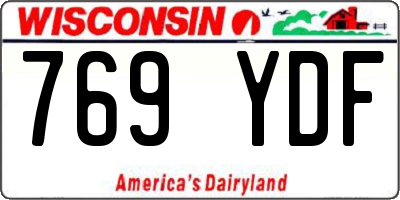 WI license plate 769YDF