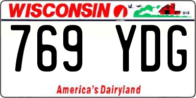 WI license plate 769YDG