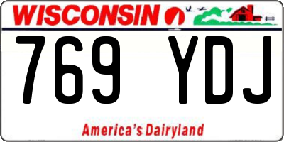 WI license plate 769YDJ