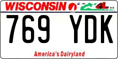 WI license plate 769YDK