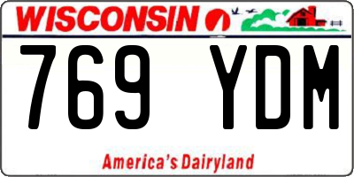 WI license plate 769YDM