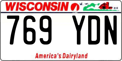 WI license plate 769YDN