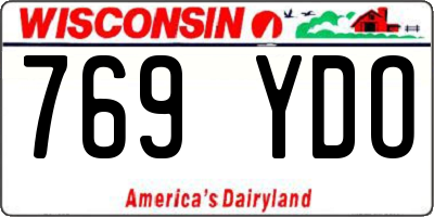 WI license plate 769YDO