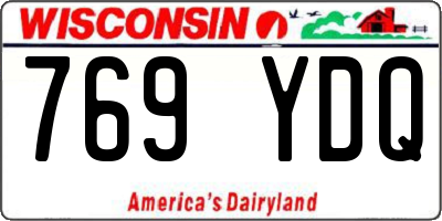 WI license plate 769YDQ
