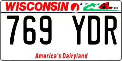 WI license plate 769YDR