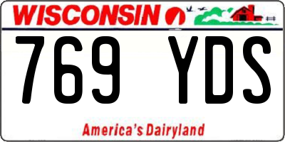 WI license plate 769YDS