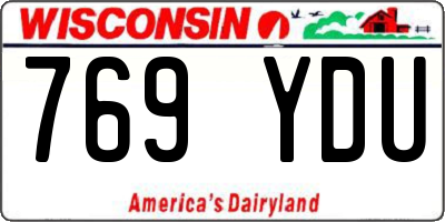 WI license plate 769YDU