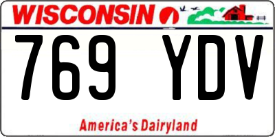 WI license plate 769YDV