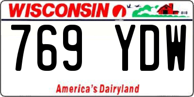 WI license plate 769YDW