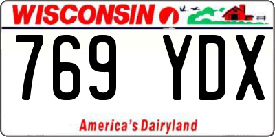 WI license plate 769YDX