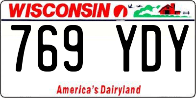 WI license plate 769YDY