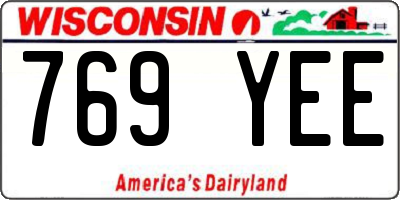 WI license plate 769YEE